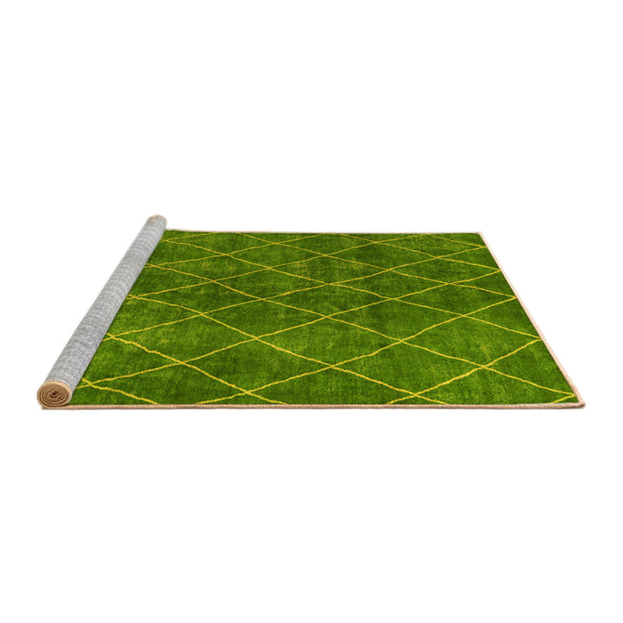 Sideview of Machine Washable Abstract Yellow Modern Rug, wshabs5330yw