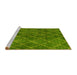 Sideview of Machine Washable Abstract Yellow Modern Rug, wshabs5330yw