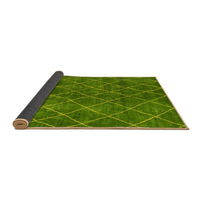 Sideview of Abstract Yellow Modern Rug, abs5330yw