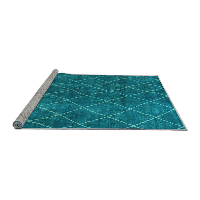 Sideview of Machine Washable Abstract Light Blue Modern Rug, wshabs5330lblu