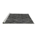 Sideview of Machine Washable Abstract Gray Modern Rug, wshabs5330gry