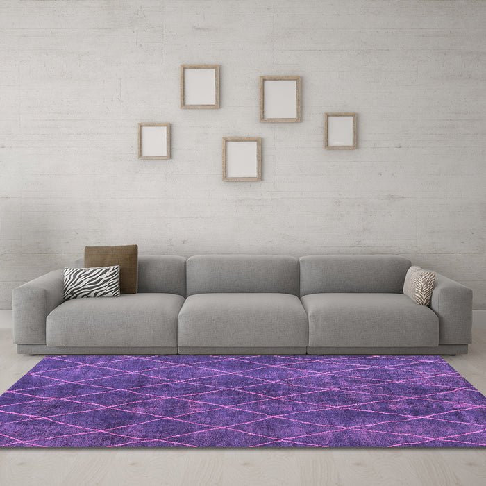 Machine Washable Abstract Pink Modern Rug in a Living Room, wshabs5330pnk