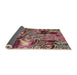 Sideview of Abstract Brown Red Modern Rug, abs5331