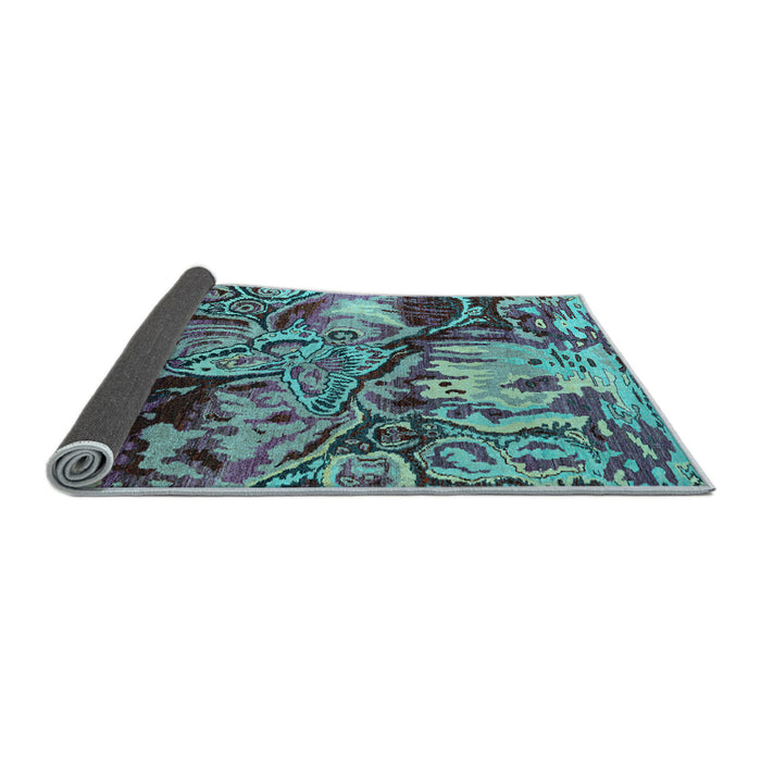 Sideview of Abstract Light Blue Modern Rug, abs5331lblu
