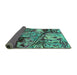 Sideview of Abstract Turquoise Modern Rug, abs5331turq