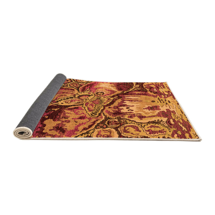 Sideview of Abstract Orange Modern Rug, abs5331org