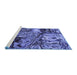 Sideview of Machine Washable Abstract Blue Modern Rug, wshabs5331blu