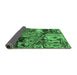 Sideview of Abstract Emerald Green Modern Rug, abs5331emgrn