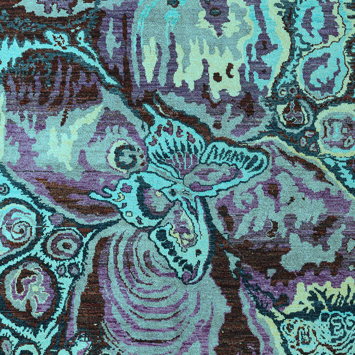 Machine Washable Abstract Light Blue Modern Rug, wshabs5331lblu