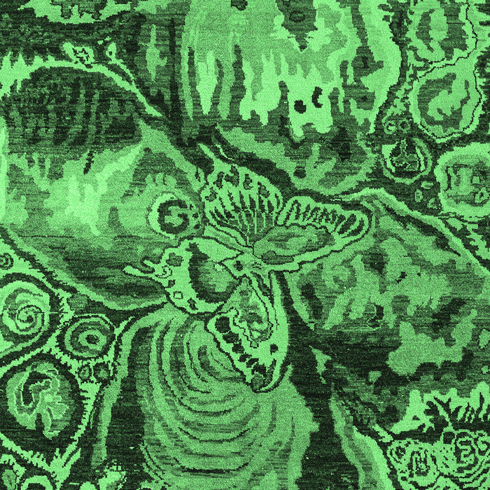 Machine Washable Abstract Emerald Green Modern Area Rugs, wshabs5331emgrn