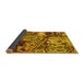 Sideview of Abstract Yellow Modern Rug, abs5331yw