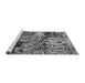 Sideview of Machine Washable Abstract Gray Modern Rug, wshabs5331gry