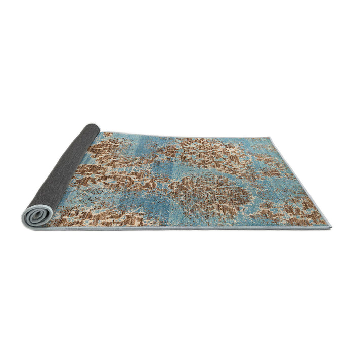 Sideview of Abstract Dark Almond Brown Modern Rug, abs5332