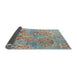 Sideview of Abstract Dark Almond Brown Modern Rug, abs5332