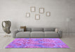 Machine Washable Abstract Purple Modern Area Rugs in a Living Room, wshabs5332pur