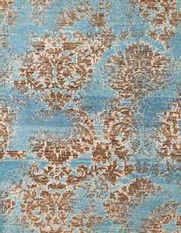Abstract Dark Almond Brown Modern Rug, abs5332