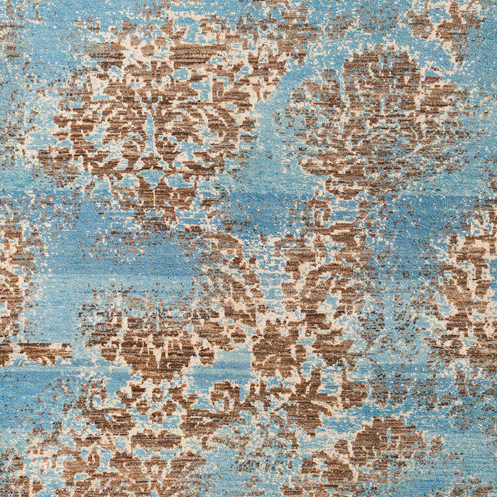 Abstract Dark Almond Brown Modern Rug, abs5332