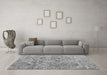 Machine Washable Abstract Gray Modern Rug in a Living Room,, wshabs5332gry