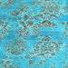 Square Abstract Light Blue Modern Rug, abs5332lblu