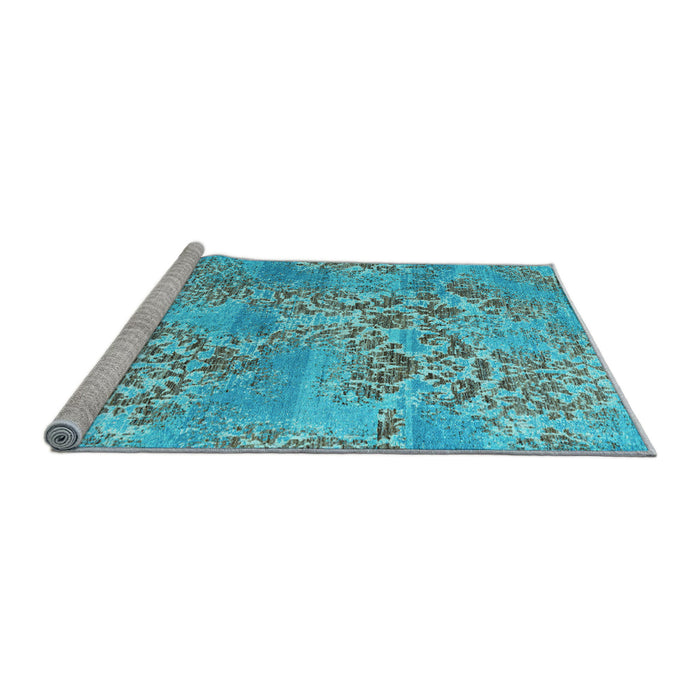 Sideview of Machine Washable Abstract Light Blue Modern Rug, wshabs5332lblu