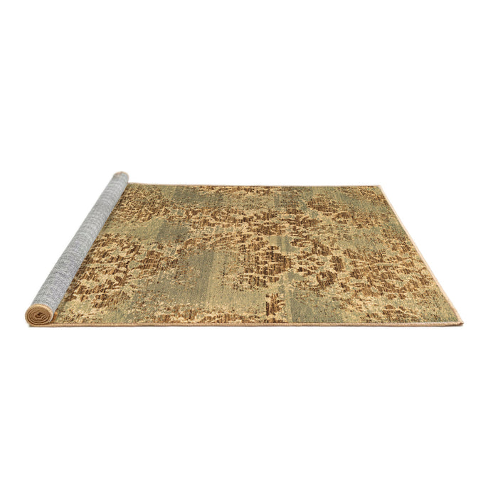 Sideview of Machine Washable Abstract Brown Modern Rug, wshabs5332brn