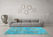 Machine Washable Abstract Light Blue Modern Rug in a Living Room, wshabs5332lblu