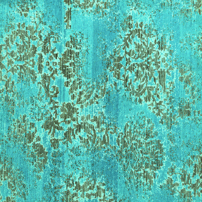 Square Abstract Turquoise Modern Rug, abs5332turq