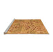 Sideview of Machine Washable Abstract Orange Modern Area Rugs, wshabs5332org