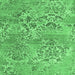 Square Abstract Emerald Green Modern Rug, abs5332emgrn