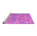 Sideview of Machine Washable Abstract Pink Modern Rug, wshabs5332pnk