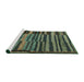 Sideview of Machine Washable Abstract Hazel Green Rug, wshabs5333