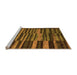 Sideview of Machine Washable Abstract Orange Modern Area Rugs, wshabs5333org