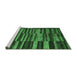 Sideview of Machine Washable Abstract Emerald Green Modern Area Rugs, wshabs5333emgrn