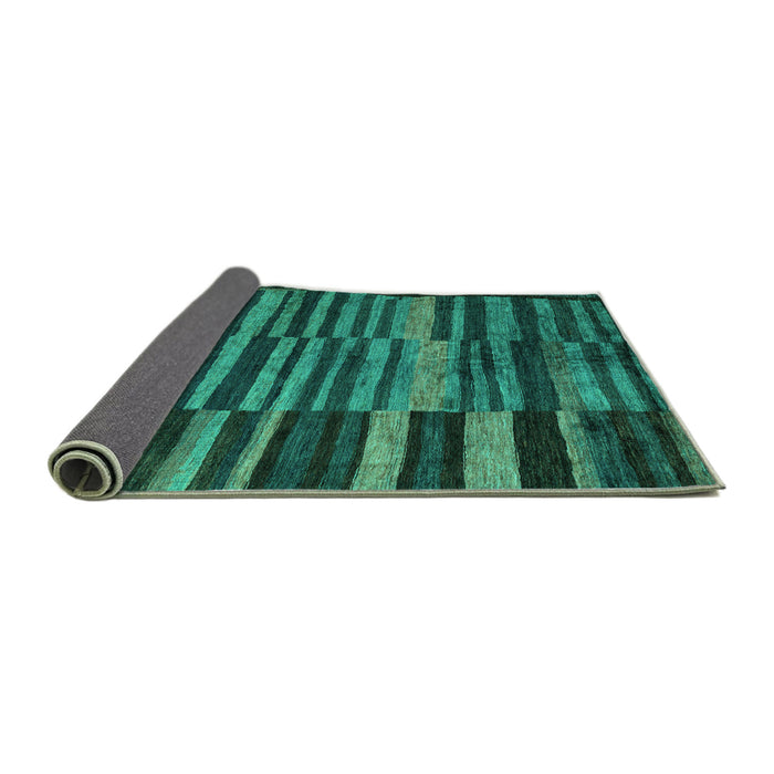 Sideview of Abstract Turquoise Modern Rug, abs5333turq