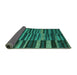 Sideview of Abstract Turquoise Modern Rug, abs5333turq