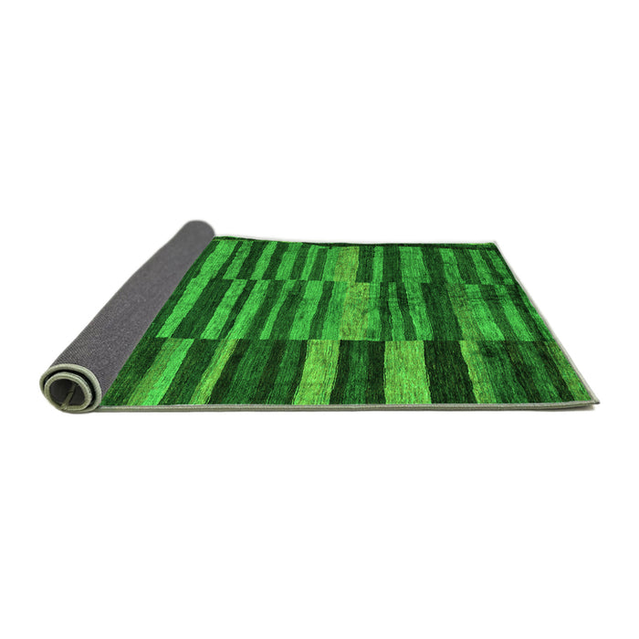 Sideview of Abstract Green Modern Rug, abs5333grn