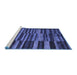 Sideview of Machine Washable Abstract Blue Modern Rug, wshabs5333blu