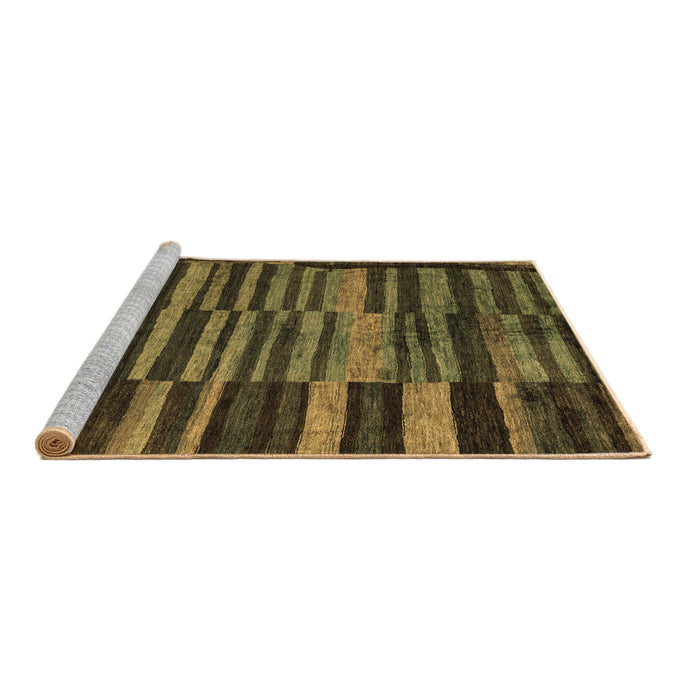 Sideview of Machine Washable Abstract Brown Modern Rug, wshabs5333brn