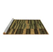 Sideview of Machine Washable Abstract Brown Modern Rug, wshabs5333brn