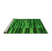 Sideview of Machine Washable Abstract Green Modern Area Rugs, wshabs5333grn