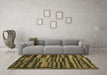 Machine Washable Abstract Brown Modern Rug in a Living Room,, wshabs5333brn