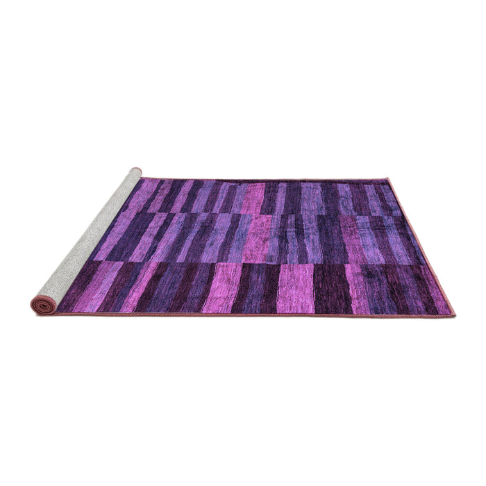 Sideview of Machine Washable Abstract Purple Modern Area Rugs, wshabs5333pur