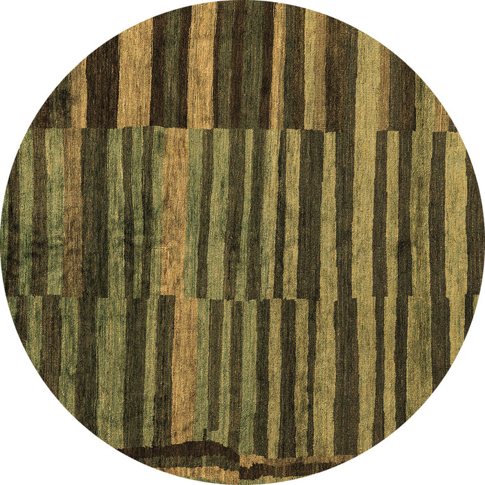 Round Machine Washable Abstract Brown Modern Rug, wshabs5333brn