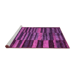 Sideview of Machine Washable Abstract Pink Modern Rug, wshabs5333pnk
