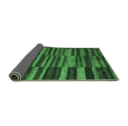 Sideview of Abstract Emerald Green Modern Rug, abs5333emgrn