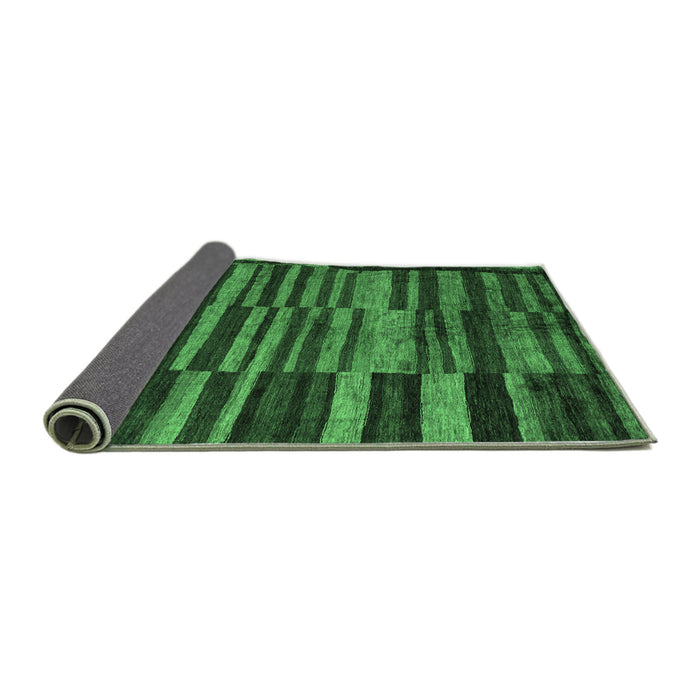 Sideview of Abstract Emerald Green Modern Rug, abs5333emgrn