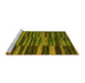 Sideview of Machine Washable Abstract Yellow Modern Rug, wshabs5333yw