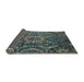 Sideview of Abstract Dark Gray Black Modern Rug, abs5334