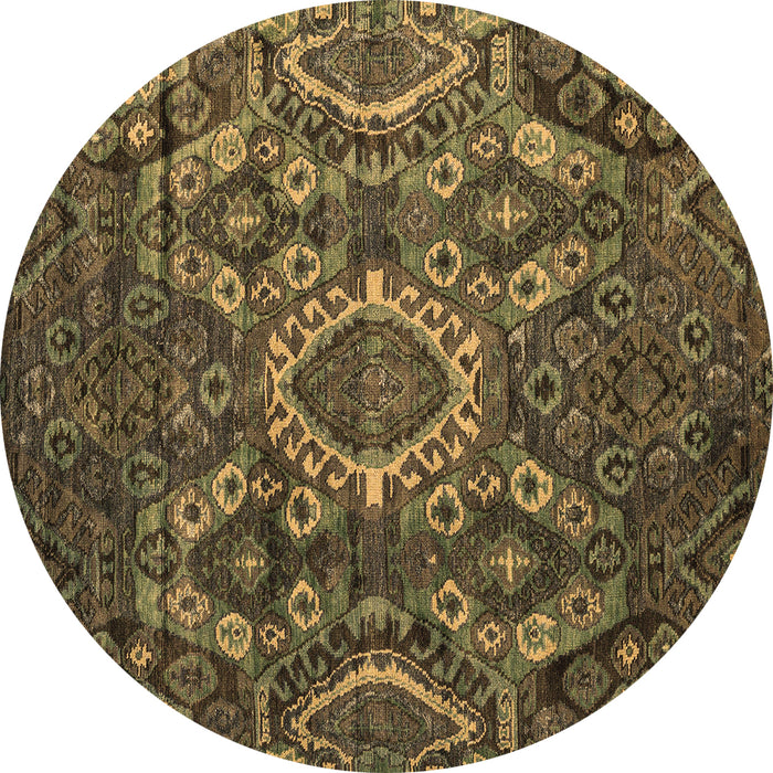 Round Machine Washable Abstract Brown Modern Rug, wshabs5334brn