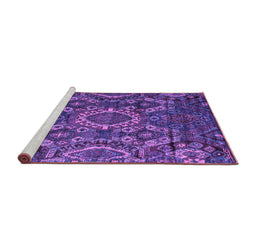 Sideview of Machine Washable Abstract Purple Modern Area Rugs, wshabs5334pur